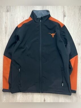 Knights Apparel Mens Texas Longhorns Fleece Lined Full Zip Orange Jacket Medium
